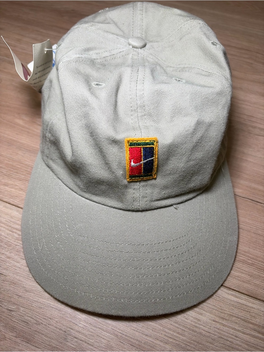 Vintage Nike Court Tennis Hat Cap Gray Green Strapback NWT Deadstock 561125